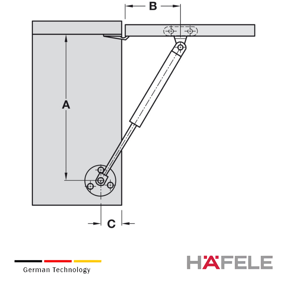 Piston de gas para puertas de madera o con marco de aluminio 3