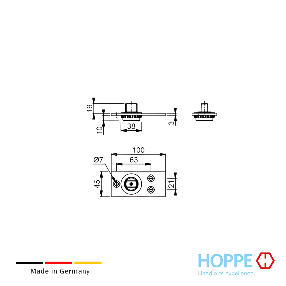 Pivote para puerta acero inoxidable satinado 150kg HOPPE (1) Pivote para puerta acero inoxidable satinado 150kg HOPPE 1