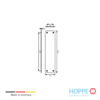 Placa de empuje acero inoxidable satinado 75x300mm HOPPE (1) Placa de empuje acero inoxidable satinado 75x300mm HOPPE 1