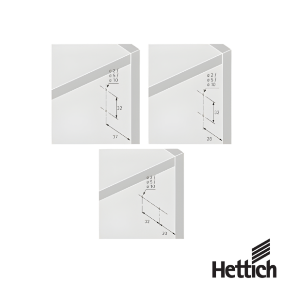 Alternative view of Push To Open Silent Hettich Montaje Con Tirafondos Para Puertas De Mueble (Con Uso De Batería)