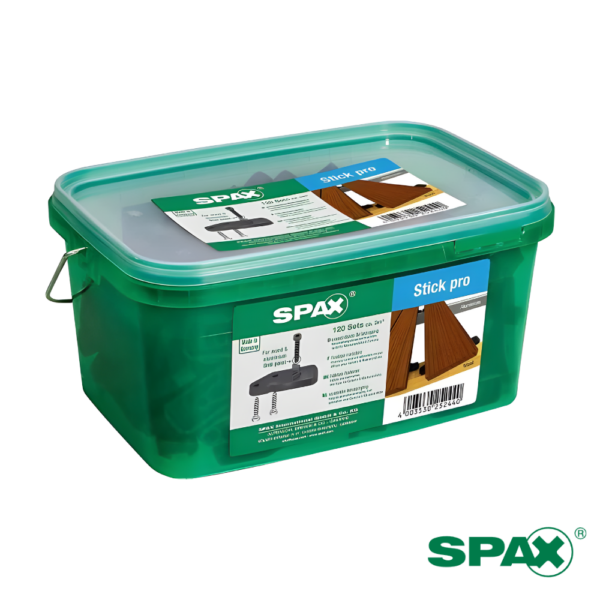 SPAX Stick PRO para instalacion oculta de Deck, cubeta 40-120 piezas