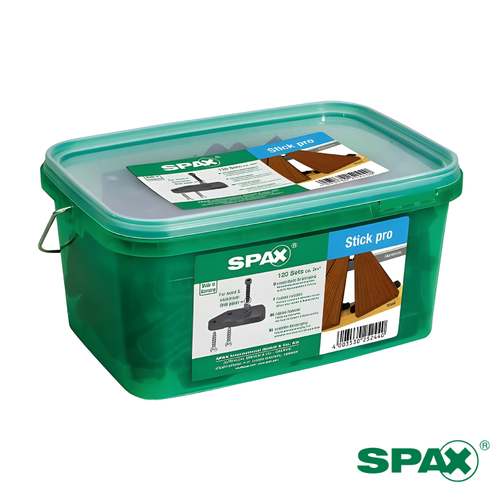 SPAX Stick PRO para instalacion oculta de Deck cubeta 40 120 piezas 5009422556609 DAO 600217 1