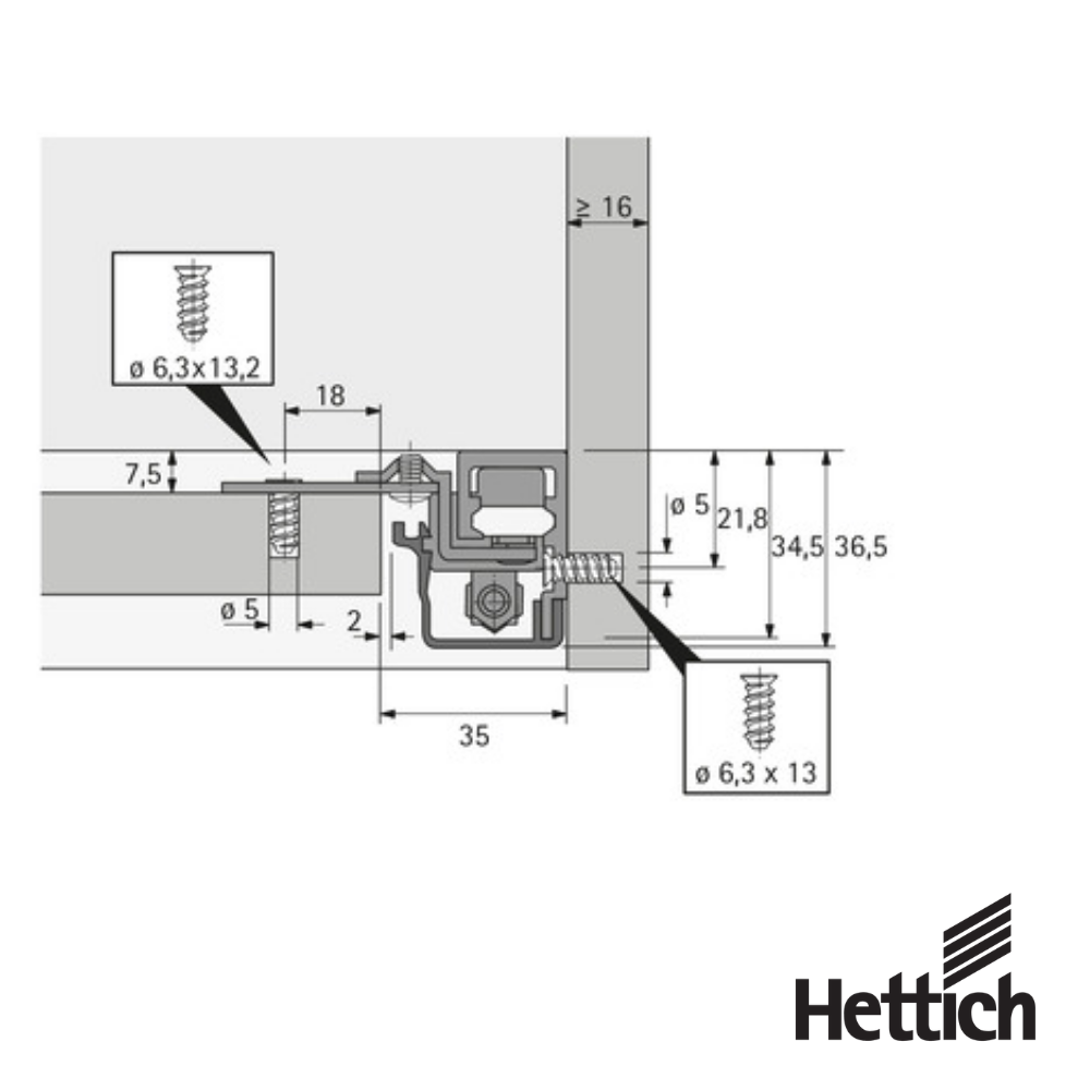 Sistema Elevable Hettich VerticoMono Set De Herrajes 3 1