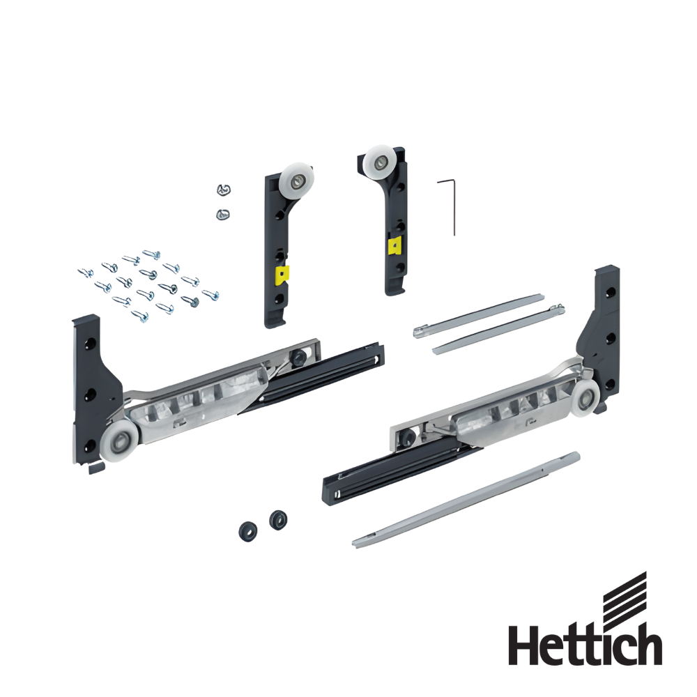 Sistema Para Puertas Corredizas Hettich SlideLine M Set De Herrajes 30 kg 1