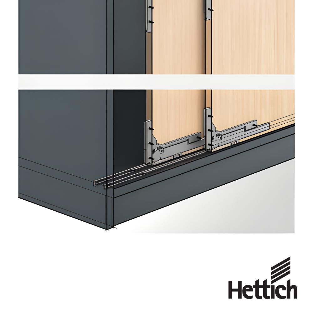 Sistema Para Puertas Corredizas Hettich SlideLine M Set De Herrajes 30 kg 2 1