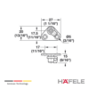 Soporte atornillado para gabinete para brazo Hafele Maxi 12