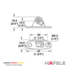 Soporte atornillado para gabinete para brazo Hafele Maxi 14