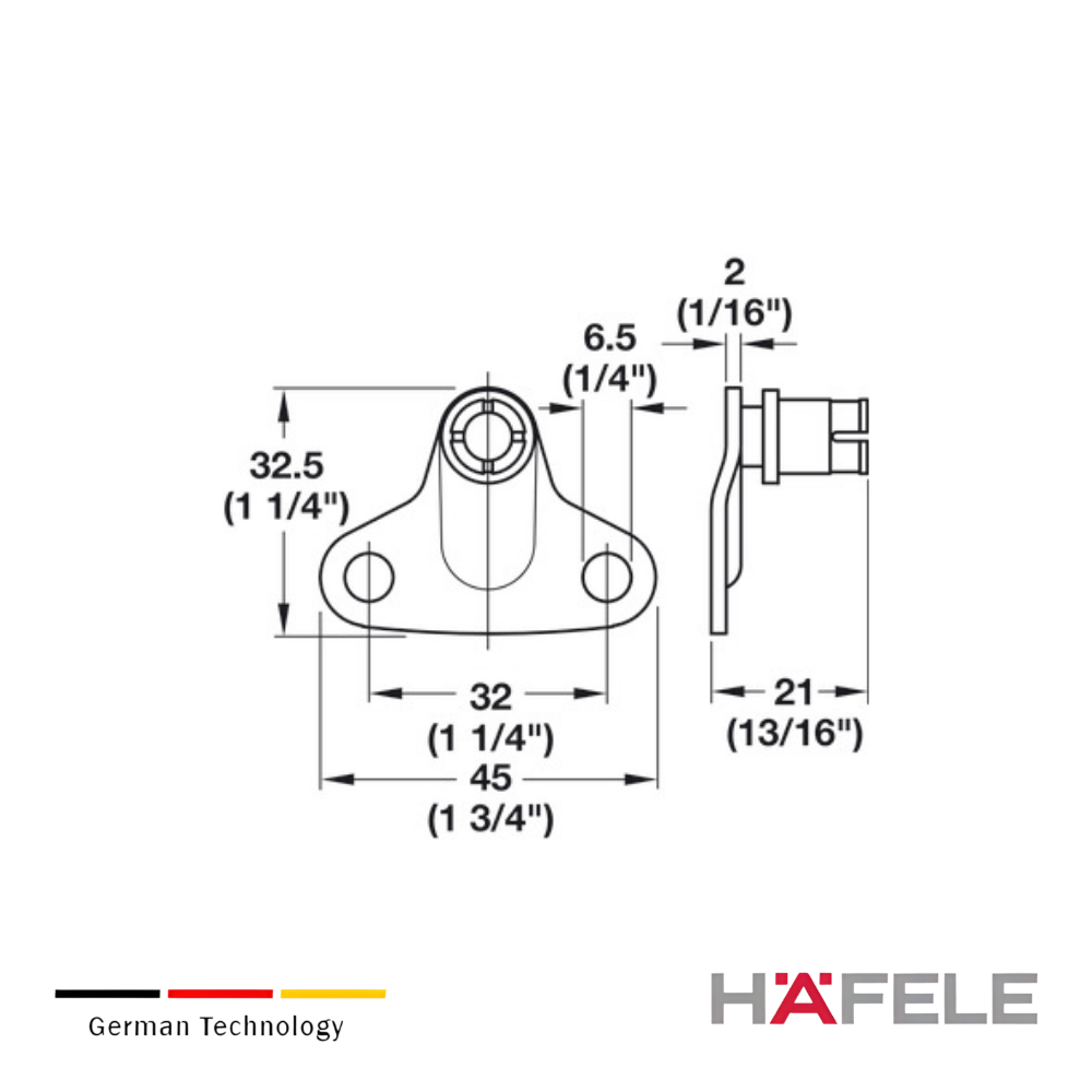 Soporte de montaje, para gabinete, para brazo Häfele Maxi (3) Soporte de montaje para gabinete para brazo Hafele Maxi 3