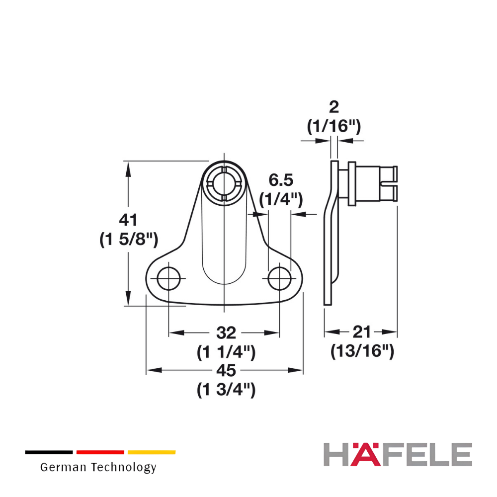 Soporte de montaje, para gabinete, para brazo Häfele Maxi (4) Soporte de montaje para gabinete para brazo Hafele Maxi 4