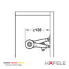 Soporte de puerta puerta abatible Hafele Free Duo estandar herraje individual para puertas de madera o con marco de aluminio 2
