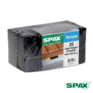 Spax D pads almohadillas 100 x 100 x 8 mm paquete c25 pzs 10 paquetes por caja 5000009186609 DAO 600169 1