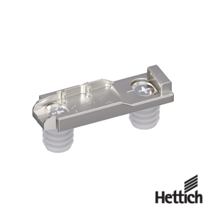 Base Para Bisagras A Granel 6 Suplemento recto con Ajuste de altura agujeros longitudinales Niquelado Hilera de taladros 20 x 32 mm montaje directo para taladro o 10 x 12 mm calce 05 mm 2