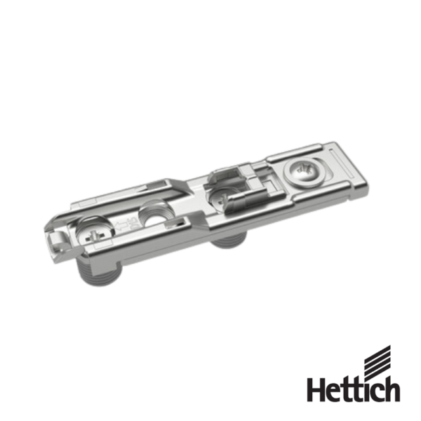 Base Recta Para Bisagra Hettich 20 x 32 mm Montaje Directo Niquelado