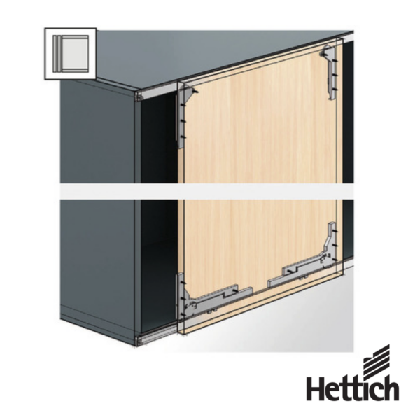 Alternative view of Tapa De Color Para Perfil De Rodadura Hettich SlideLine M Plata 2500 mm