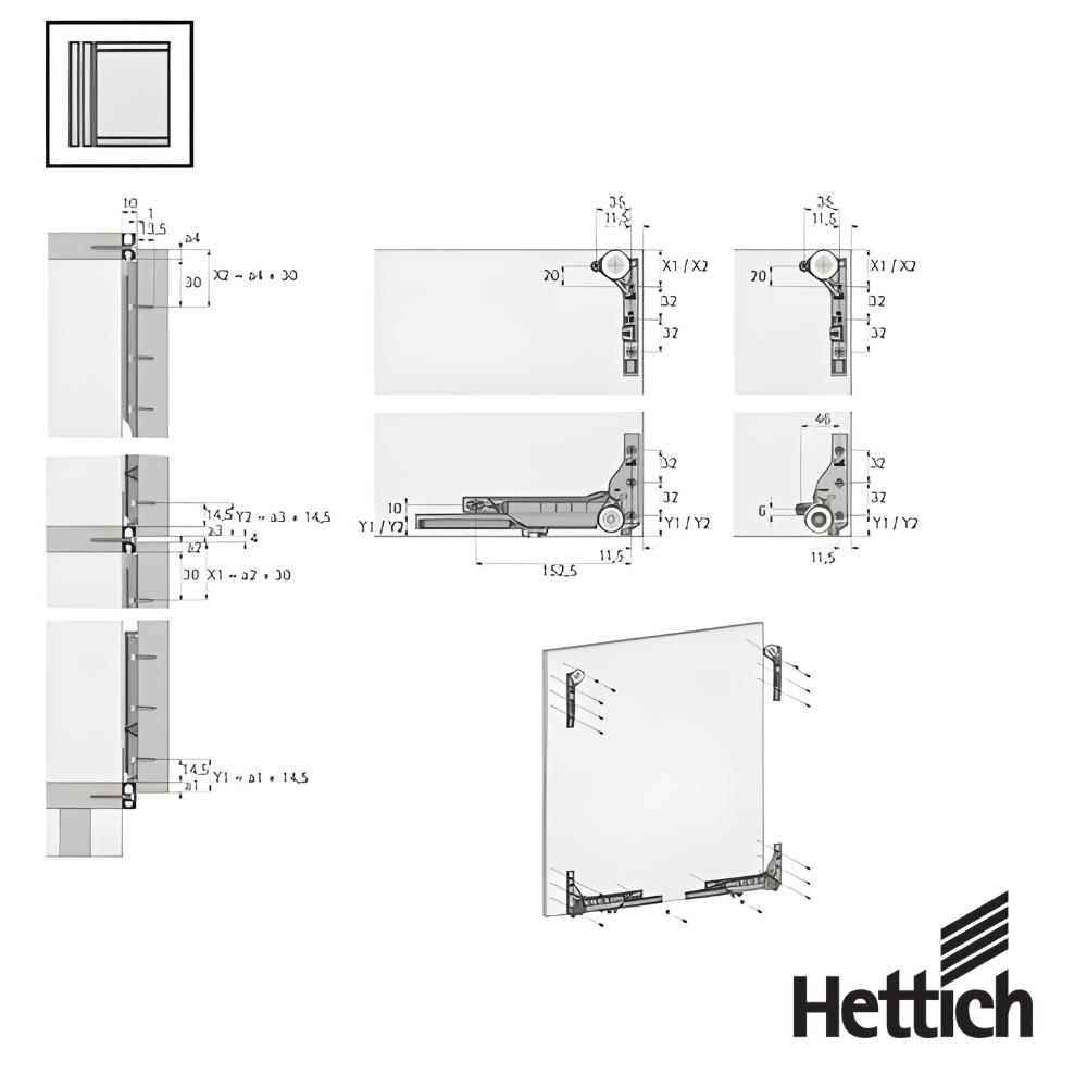 Tapa De Color Para Perfil De Rodadura Hettich SlideLine M Plata 2500 mm - Imagen 3