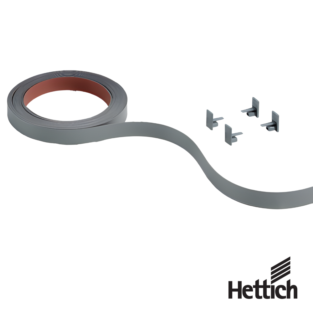 Tapa De Color Para Perfil De Rodadura Hettich SlideLine M Plata 2500 mm - Imagen 1