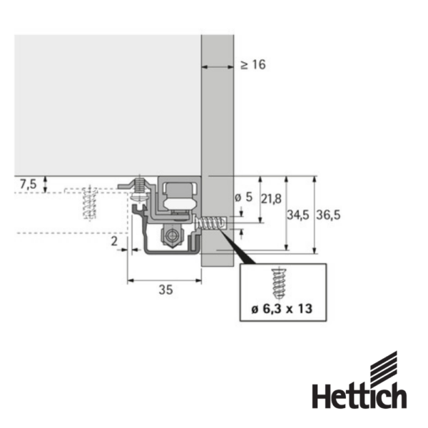 Alternative view of Sistema Elevable Hettich Vertico Synchro