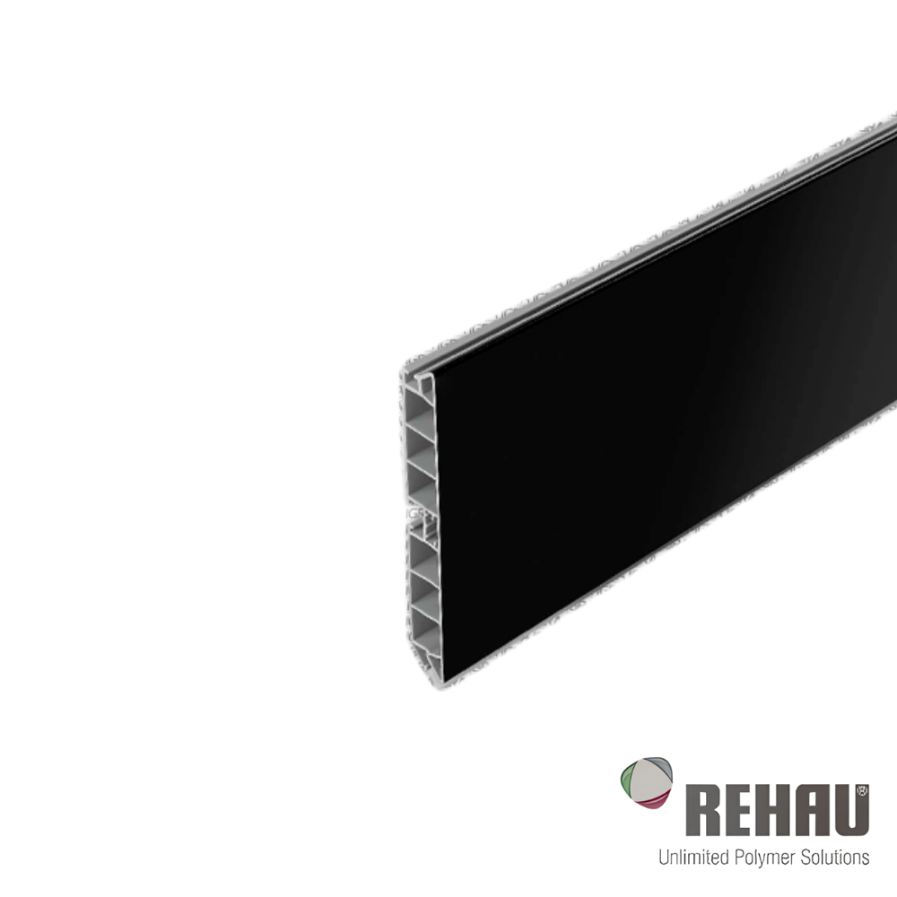 Zocalo De Aluminio Negro 2639 150 mm x 4 m
