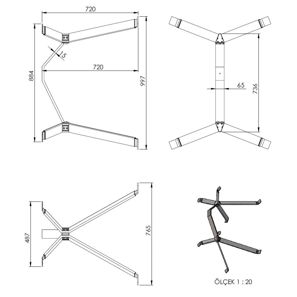 Base para Escritorio Fors – Rival Metal - Imagen 4