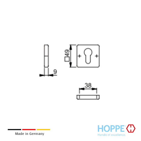 Alternative view of Juego De Manijas HOPPE Austin Para Puerta Interior