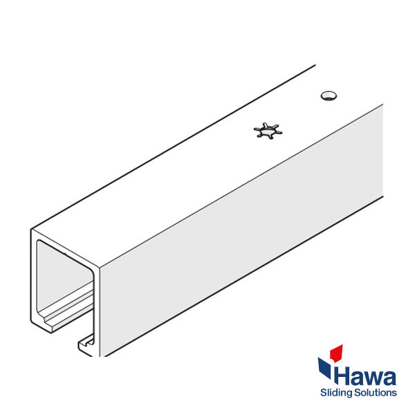 Riel Superior para HAWA-Junior 80/B (Mod) de Aluminio Anodizado Pre Taladrado