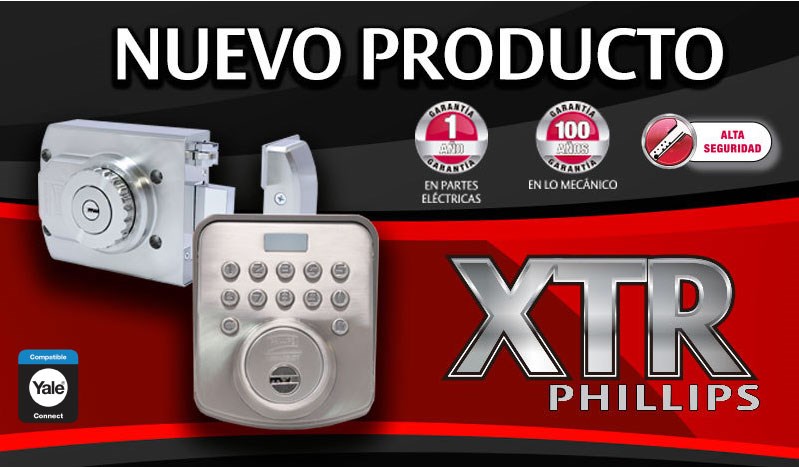 Cerradura Electromecanica XTR Phillips de Alta Seguridad para Rejas y Portones 11